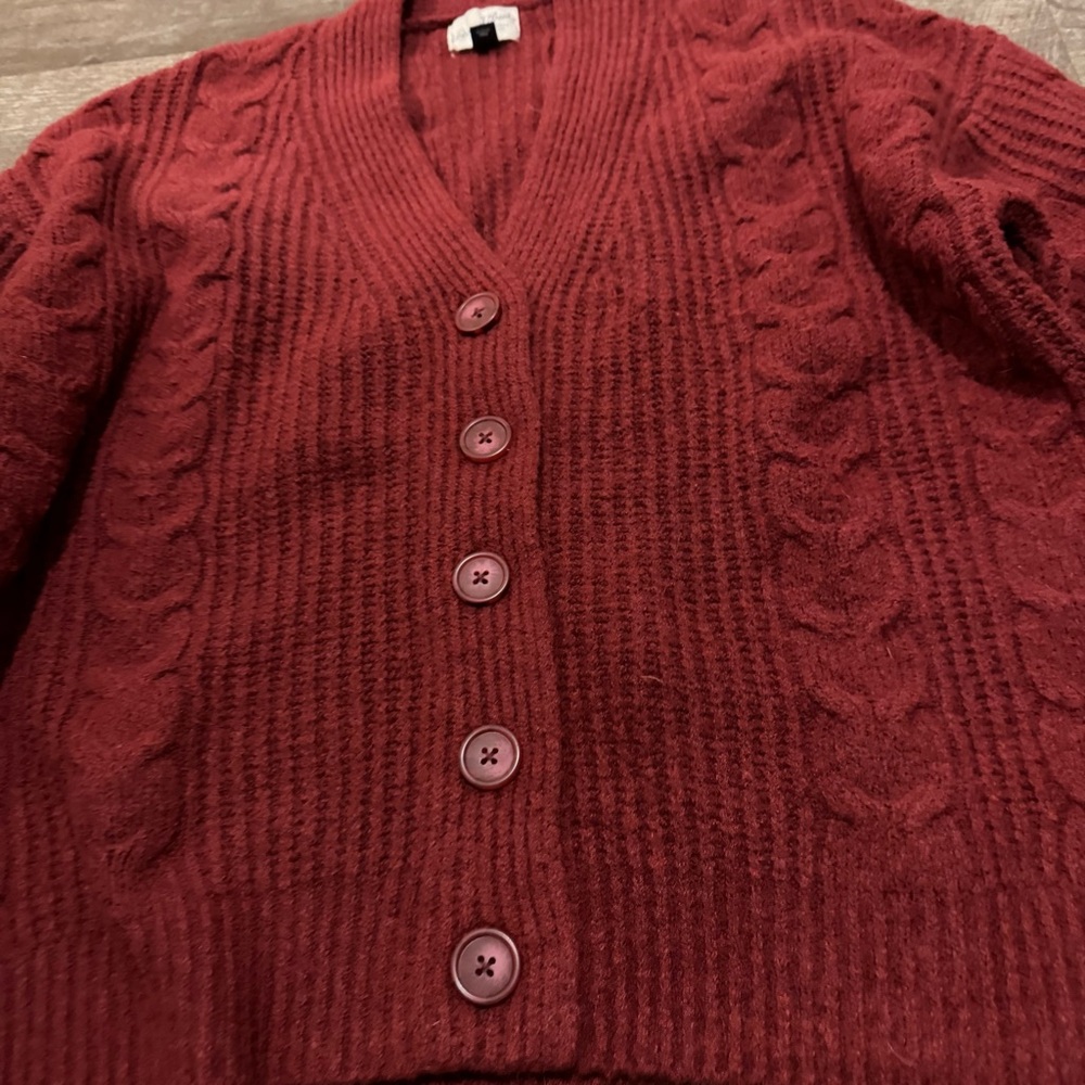 Universal Thread Burgundy Button Down Cardigan Sw… - image 2